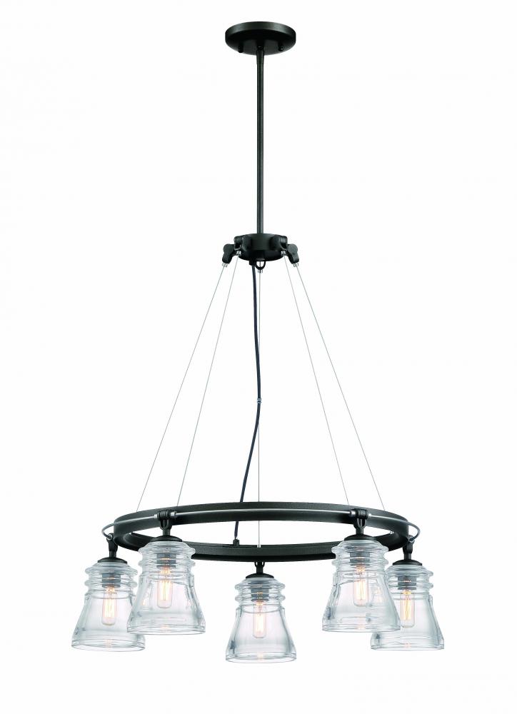 GRAHAM AVENUE - 5 LIGHT CHANDELIER