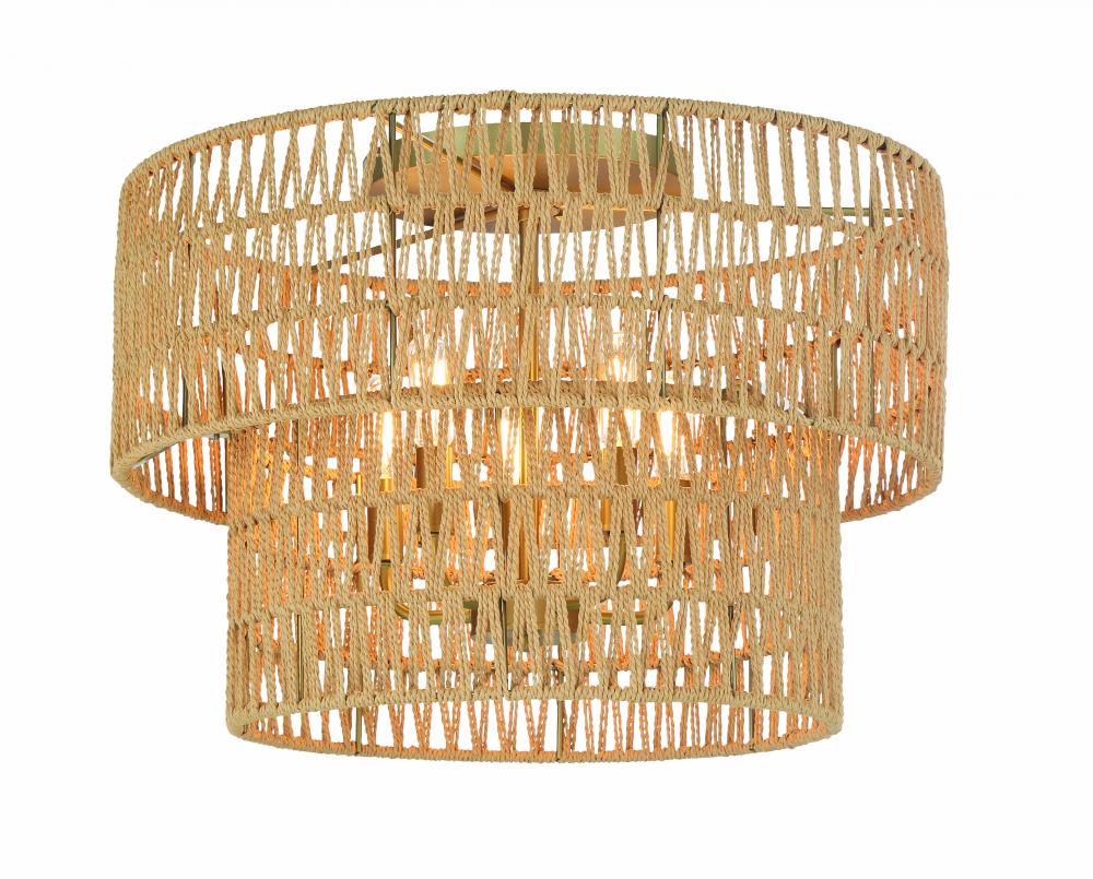 BUNGALOW HEAVEN - 20" 5 LIGHT FLUSH MOUNT