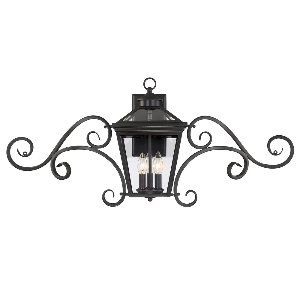 Ellijay 3-Light Outdoor Wall Lantern in English Bronze