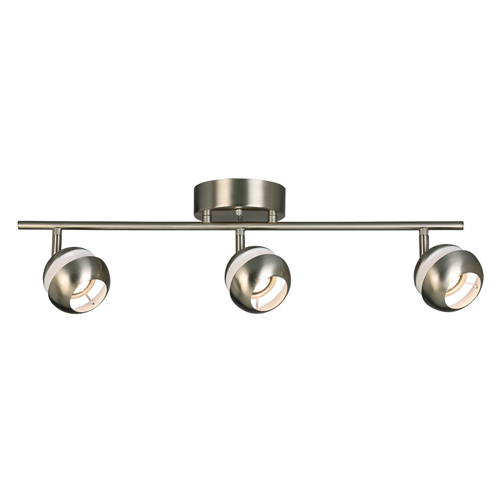 3 LT Integrated LED Track Light w/ Brushed Nickel Finish & Adjustable Lamp Heads