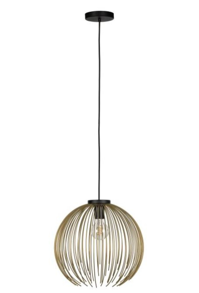 1 LT Pendant w/ Black Finish & Gold Metal Shade