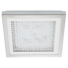 Eglo 203688A - LED Ceiling Light w/ Chrome Finish & Iridescent Glass Shade w/  Clear Glass Stones