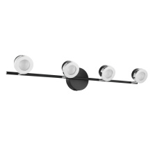 Eglo 204213A - 4 LT Integrated LED Track Light w/Black Finish & Black w/Chrome Adjustable Lamp Heads