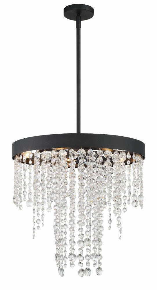 Winham 5 Light Black Forged Chandelier