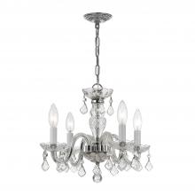Crystorama 1064-CH-CL-I - Traditional Clear Italian Crystal Polished Chrome Mini Chandelier