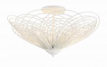 Crystorama DOR-B7703-MT - Doral 3 Light Matte White Semi Flush Mount