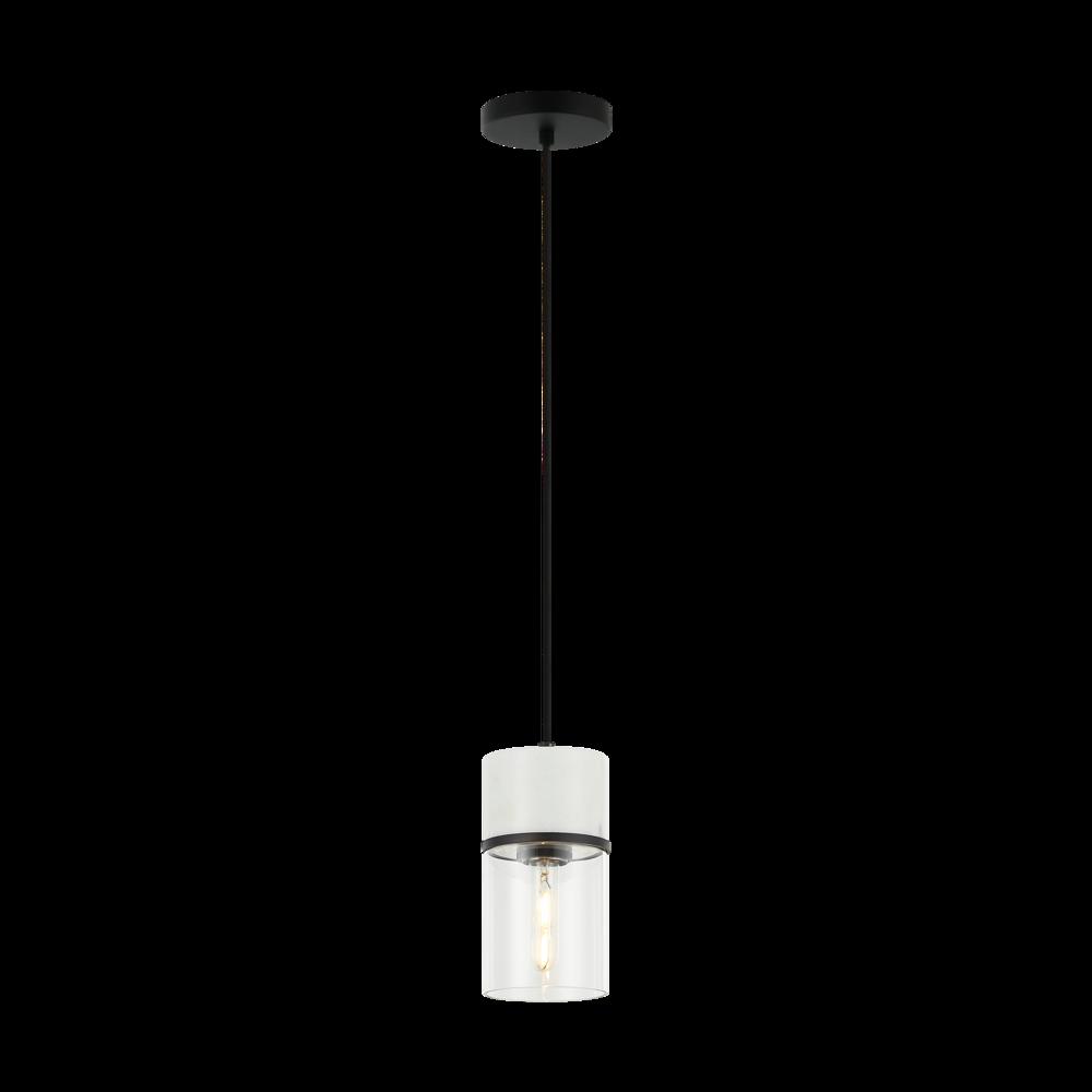 Marmor Matte Black + White Marble Pendant