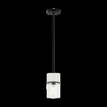 Matteo Lighting C39901MB - Marmor Matte Black + White Marble Pendant