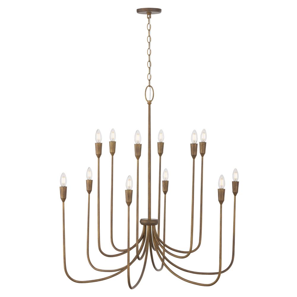 12-Light Chandelier in Mystic Bronze