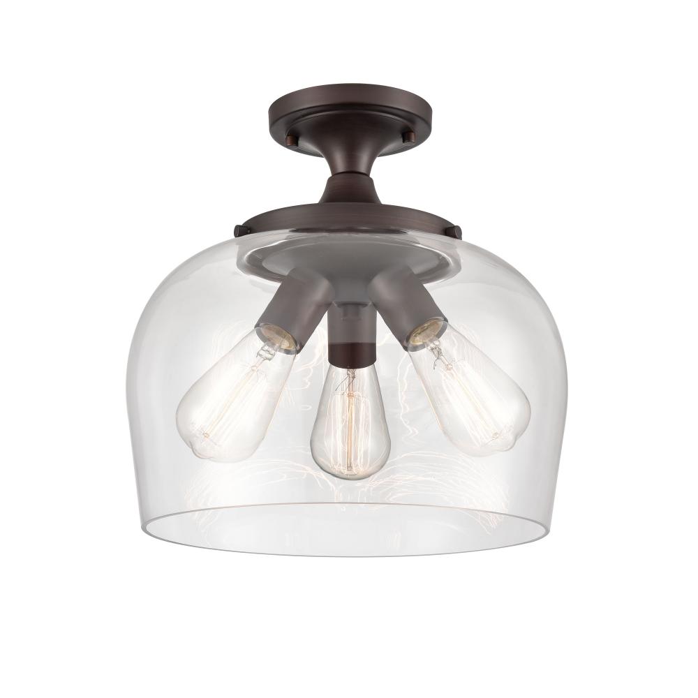 Ashford 3-Light Semi-Flushmount Light Rubbed Bronze