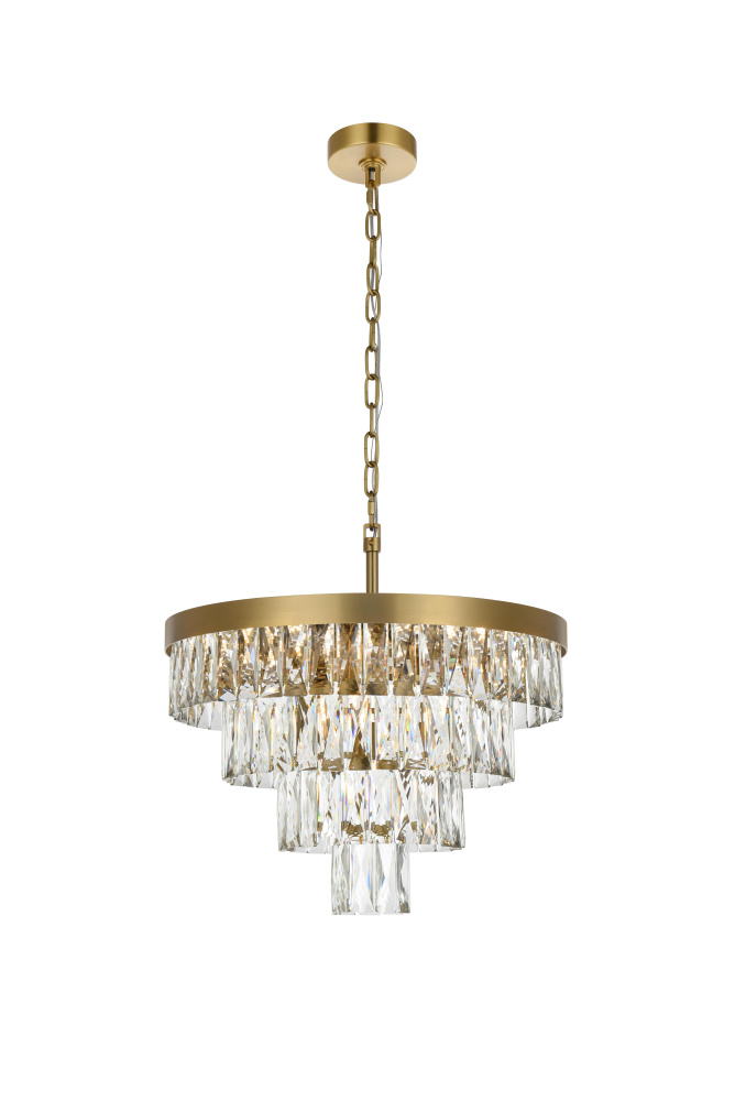 Pendant D20"H14"L10 Satin Gold