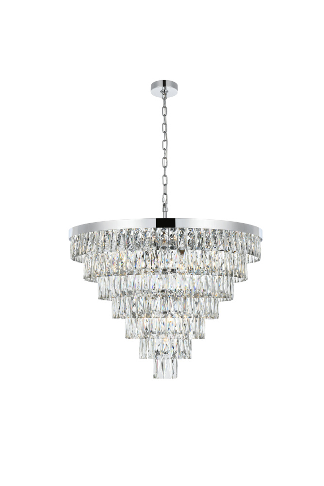 Pendant D32"H24"L25 Chrome