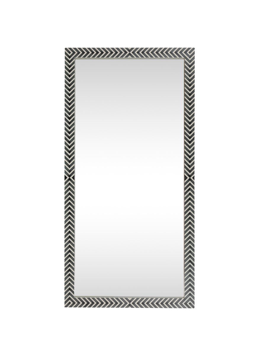 Rectangular mirror 72x36 inch in chevron