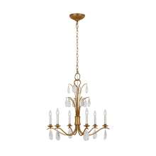 Visual Comfort & Co. Studio Collection CC1616ADB - Shannon traditional 6-light medium chandelier in antique gild
