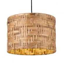 Canarm IPL2080B01NA - SIYA, Natural Color, 1 Lt 72" Length Black Cloth Cord Pendant, 40W Type A, 19.69" W x 14"