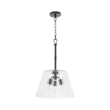 Quorum 8803-3-59 - LAWTON 16" PENDANT - MATTE BLACK